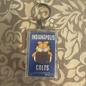 Vintage 1990 Garfield Indianapolis Colts Keychain Football